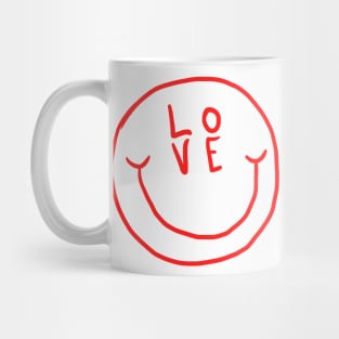 LOVE FACE RED Mug